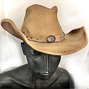 Stetson Roxbury Leather Cowboy Concho  Western Hat